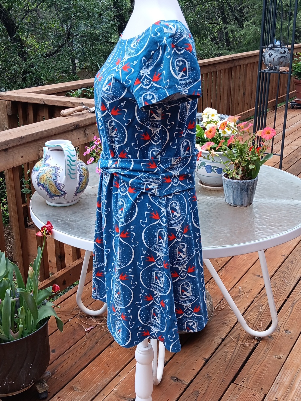 Blue Platypus Blue Bird Dress . Sporty. Beach. - Picture 4 of 10